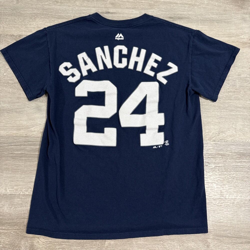 Gary Sanchez Shirt New York Yankees Majestic Men’s Small Blue MLB The Kraken